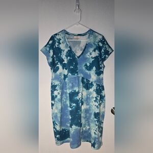 Tie Dye V Neck Dress - XXL